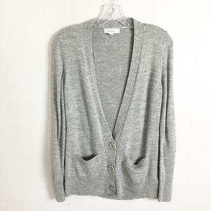 Calvin Klein Gray Button Cardigan Size M Womens